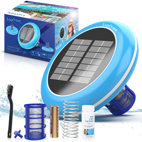 LUXTOR Solar Pool Ionizer, Cleaner and Purifier Restores Clear Chlorine-Free Water LUXTOR Solar Pool Ionizer, Cleaner and Purifier Restores Clear Chlorine-Free Water