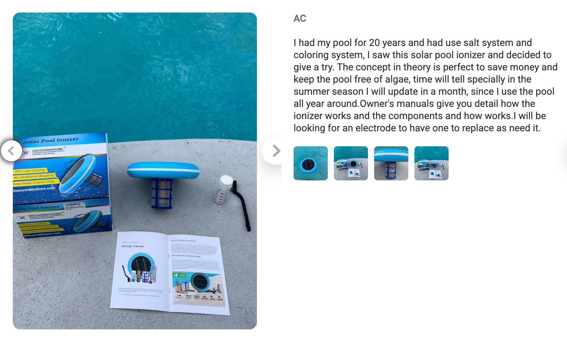 Solar Pool Ionizer for 45,000+ Gallons Swimming Pools
